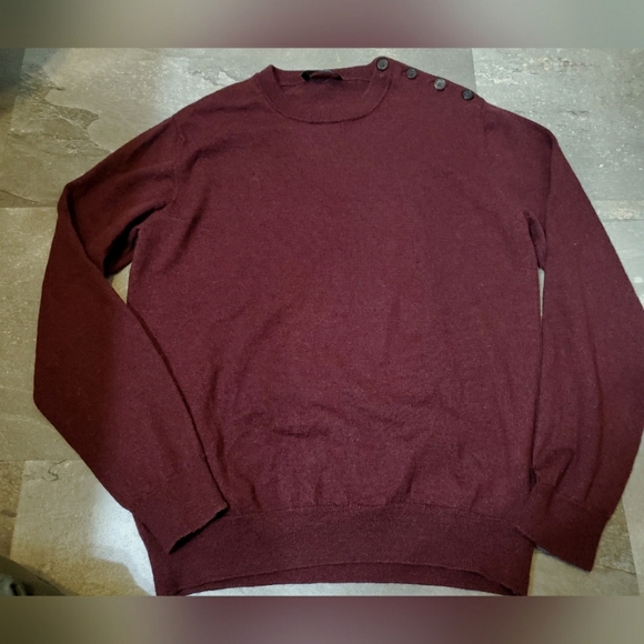 Balibaris "Sailor Marine Sweater". Burgundy. 100% merino wool. Men S. - Picture 1 of 12